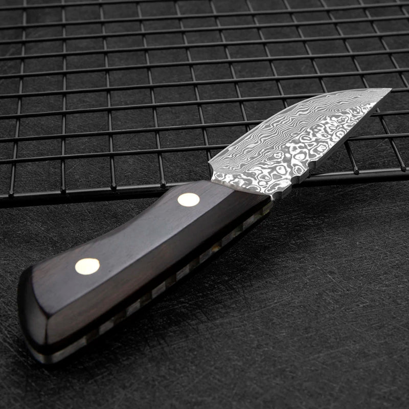 Couteau Droit Damas vue de haut