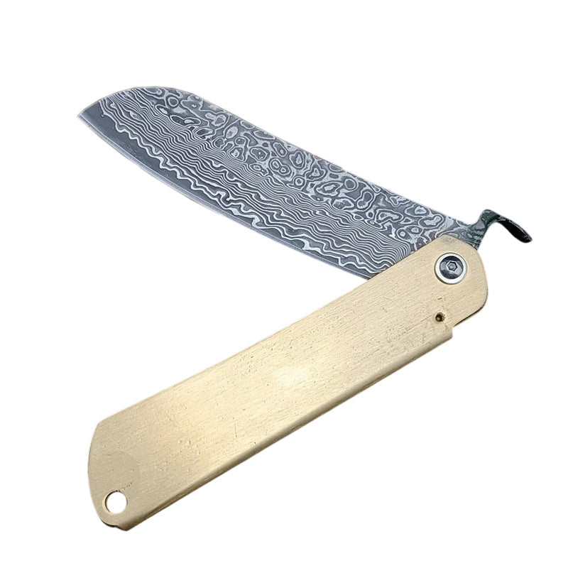 Couteau Greffoir Damas Semi Ouvert