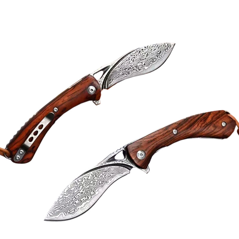 Couteau Kukri Damas en Bois Présentation