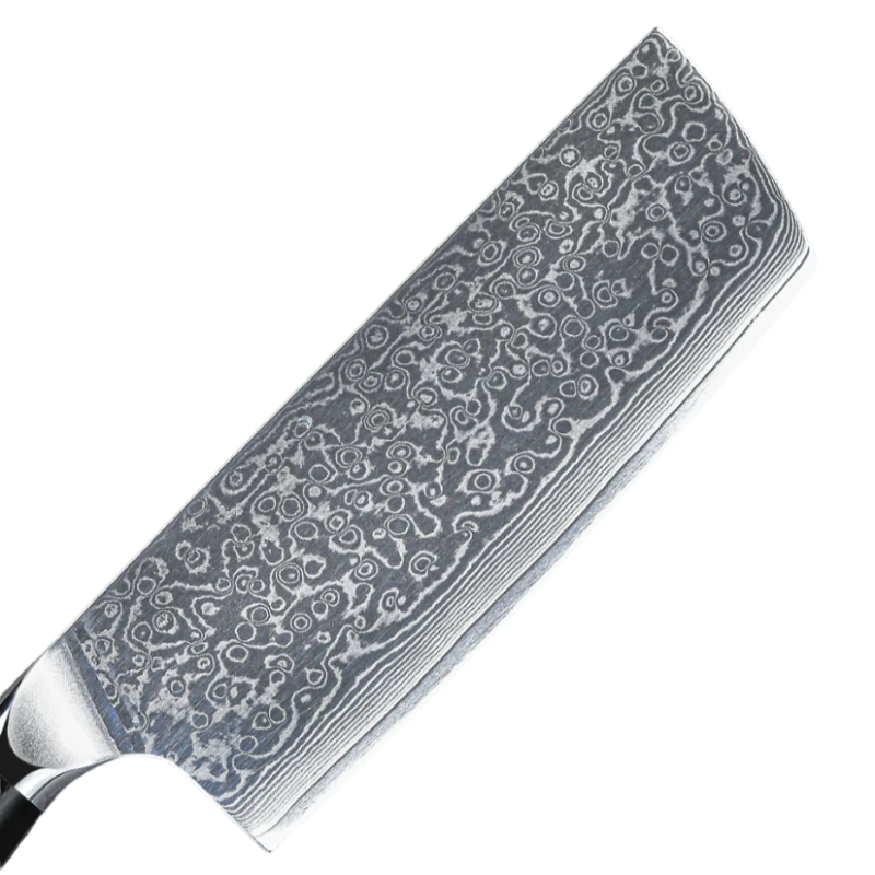 Couteau Nakiri Japonais Acier Damas Lame