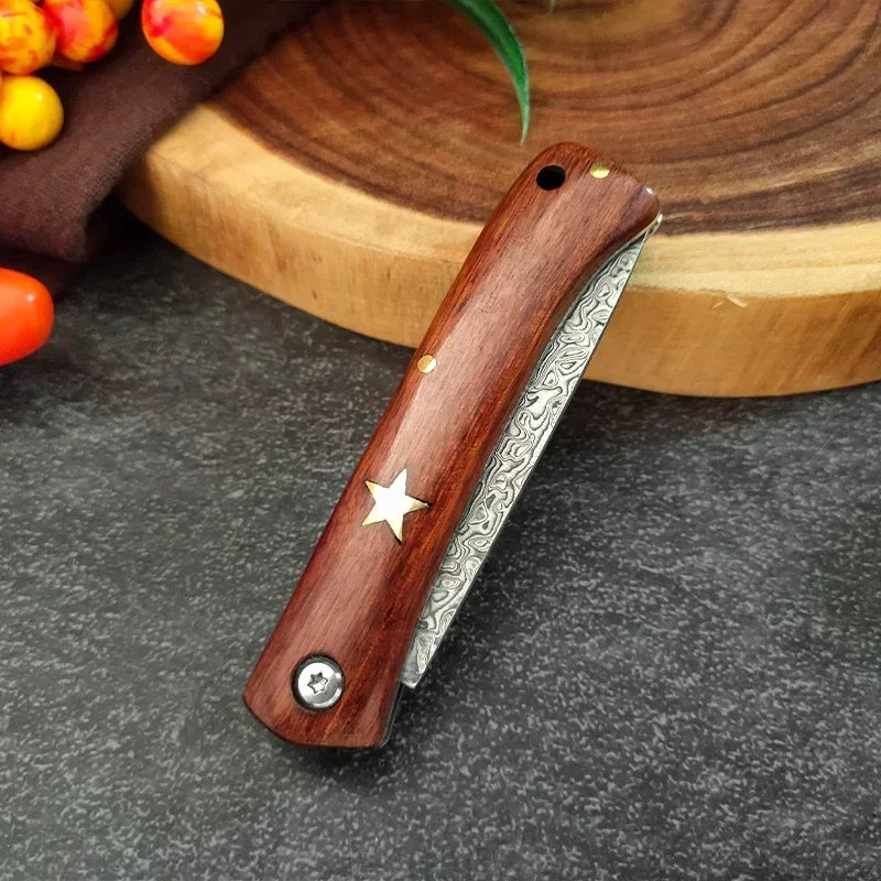 Couteau Pliant Damas Pas Cher Fermé