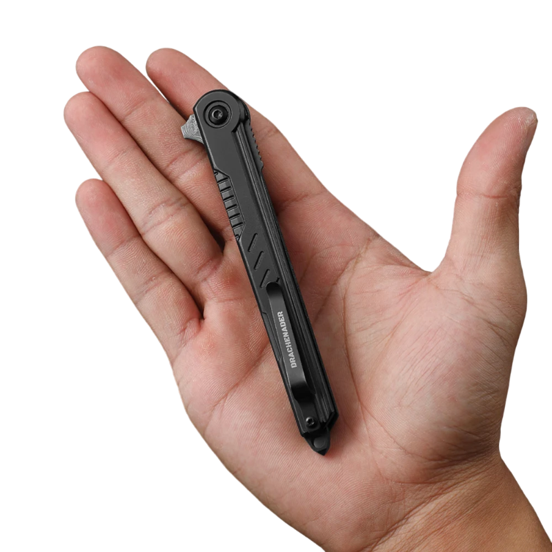 Couteau Tanto Japonais Damas Noir en main