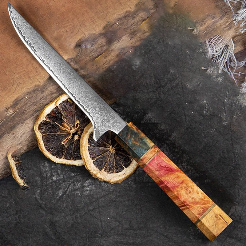 Couteau à Dépecer Lame Damas Présentation