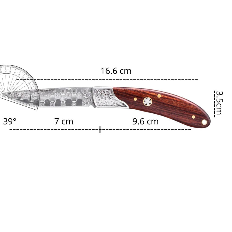 Couteau Berger Damas Dimensions