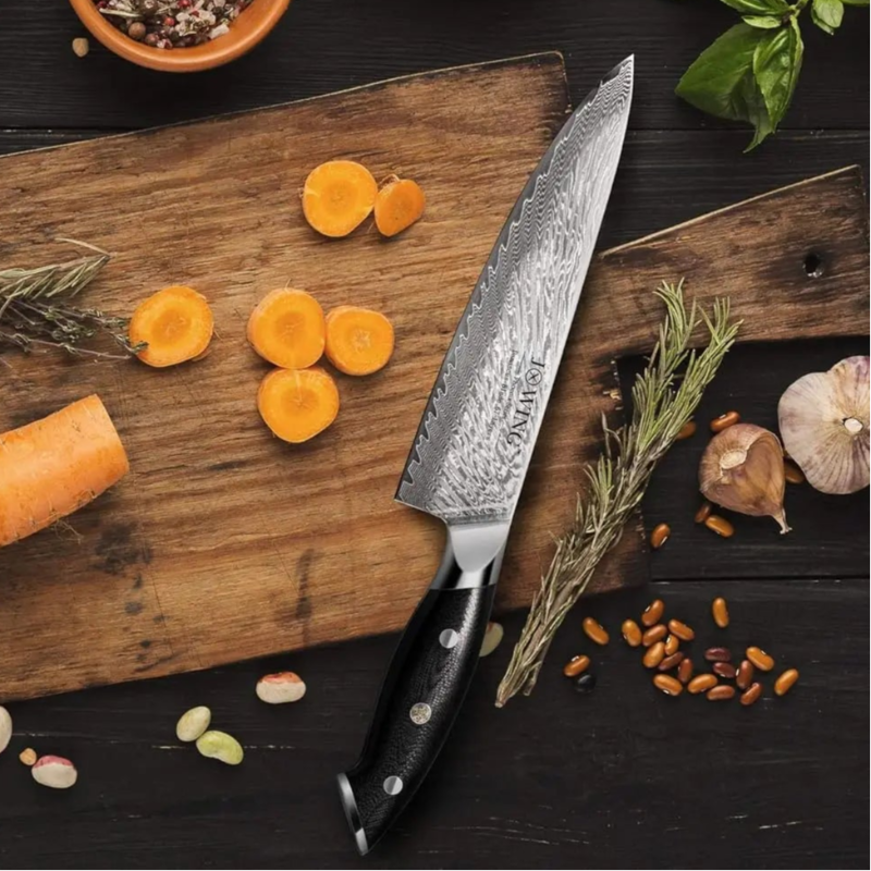 Couteau de Cuisine Damas Pas Cher Planche à découper