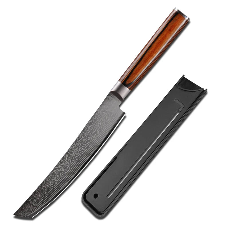 Couteau de Cuisine Forgé Damas avec Etui