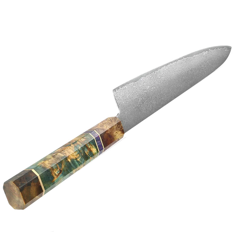 Couteau de Cuisine Japonais Damas sur le Dos