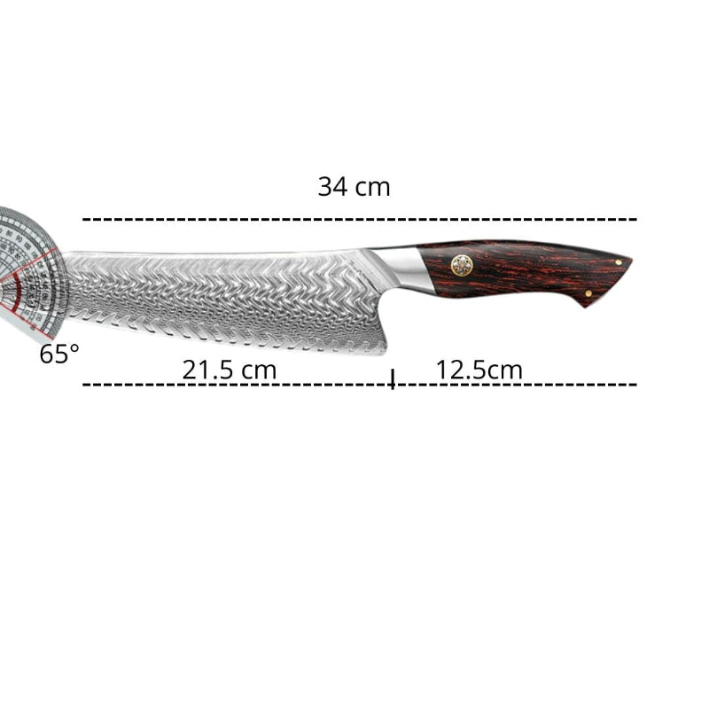 Couteau Damas 512 couches Dimensions