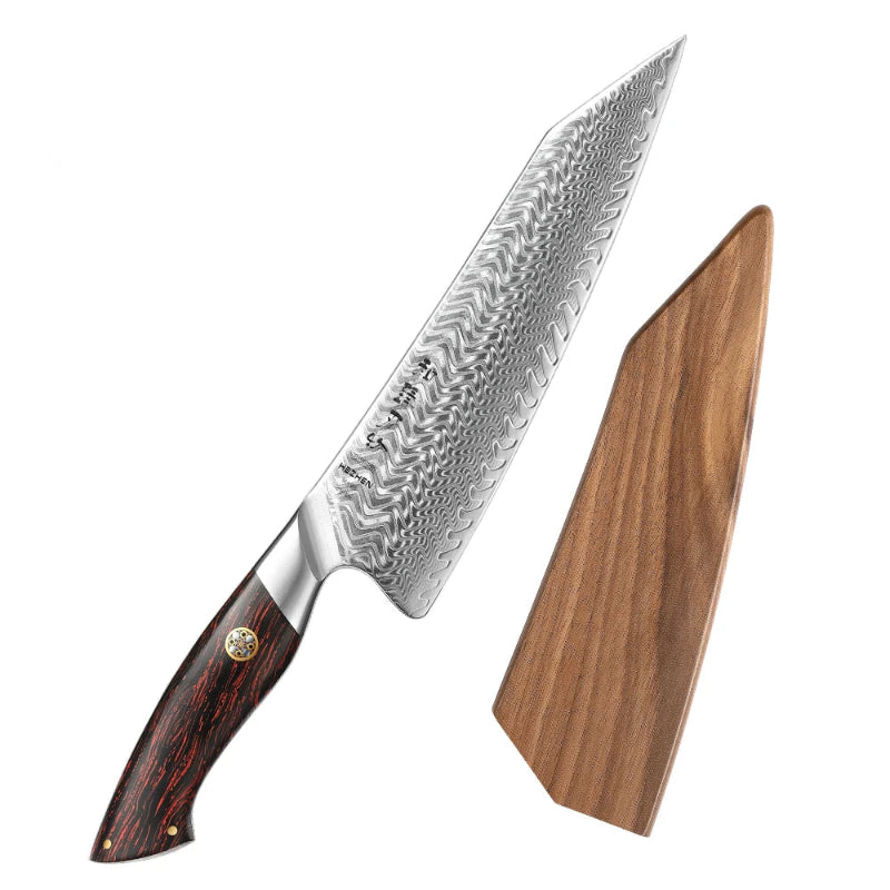 Couteau Damas 512 couches Etui Bois