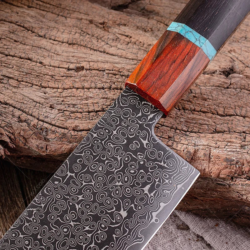 Couteau Damas Black Jonction Manche Lame