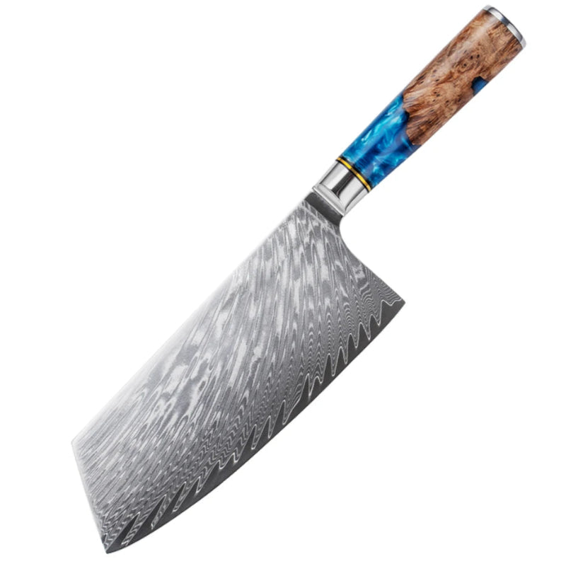 Couteau Damas Bleu