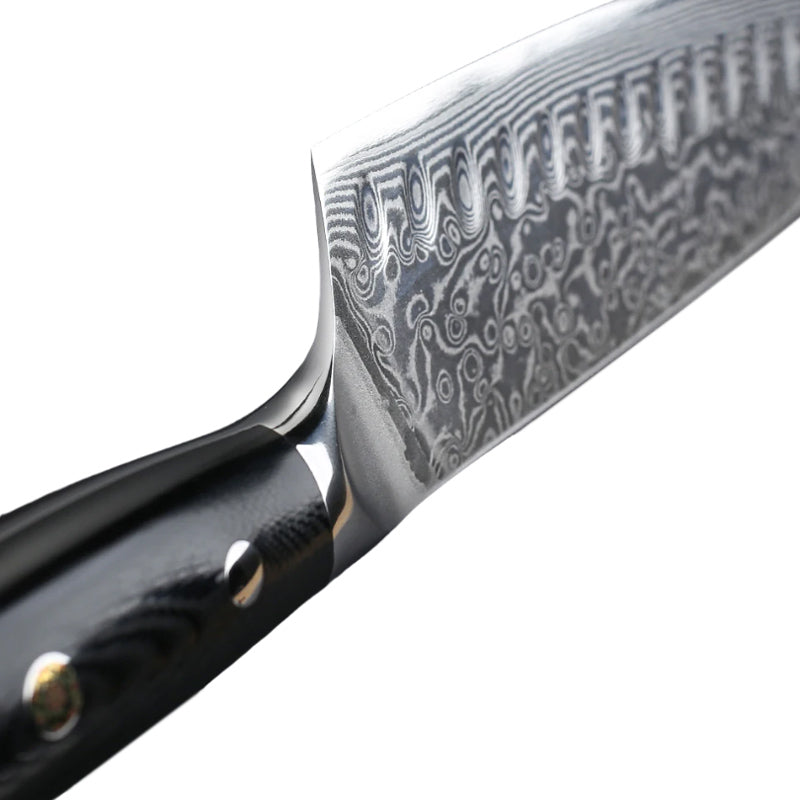 Couteau Damas Santoku Lame