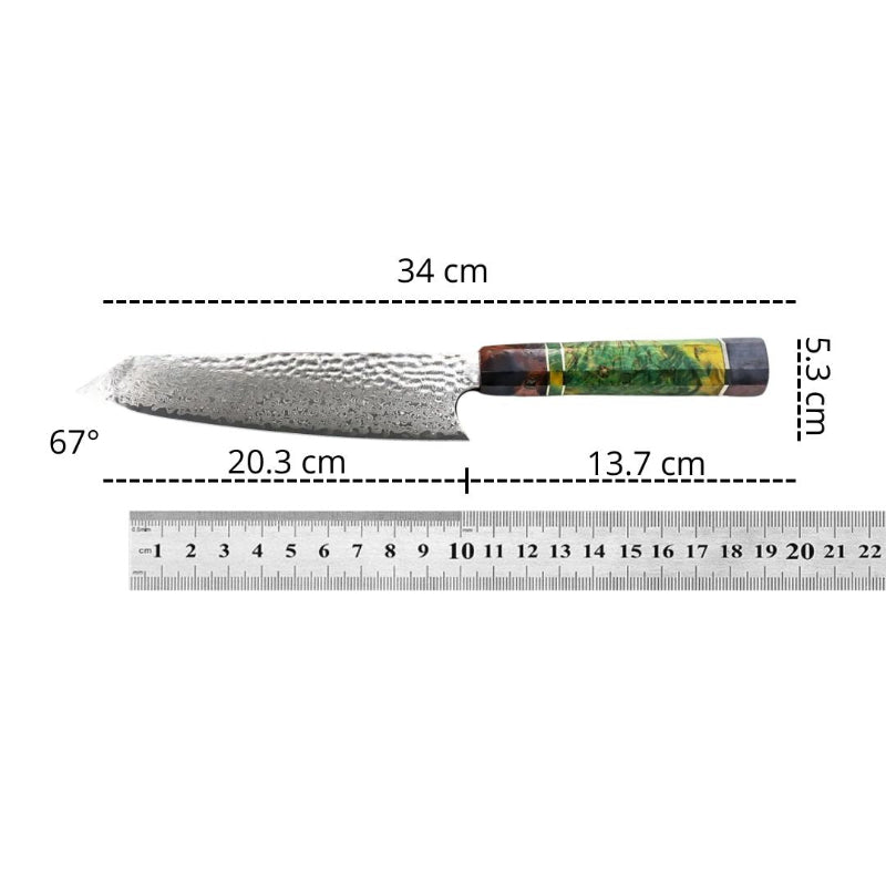 Couteau de Cuisine Chef Damas Dimensions