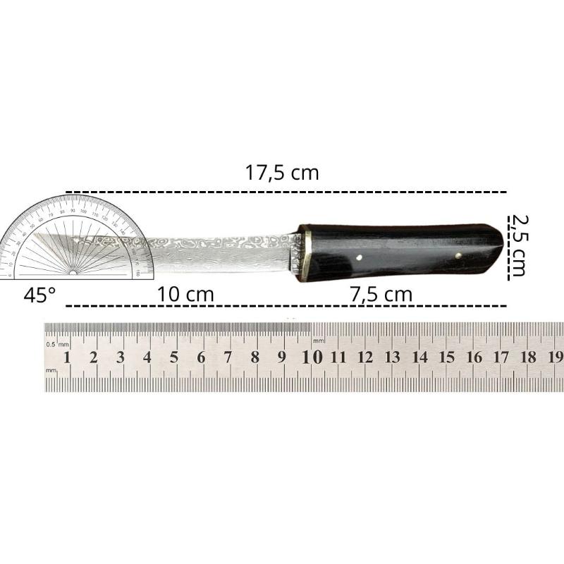 Couteau de Poche Tanto Damas Dimensions
