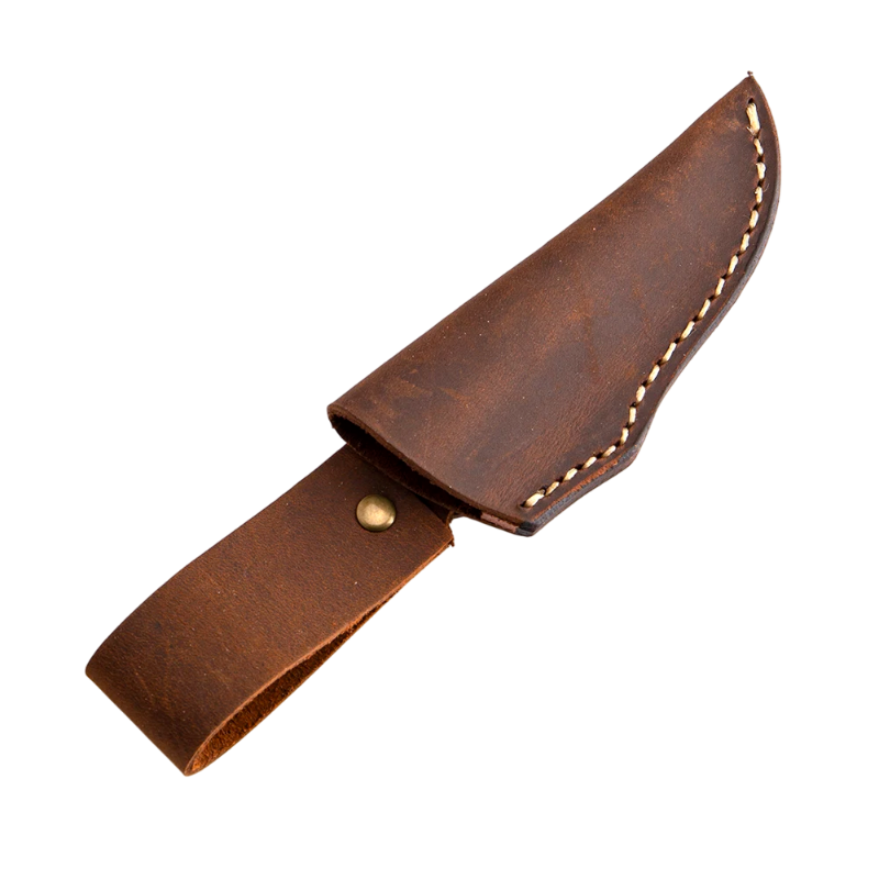 Couteau Droit Damas Etui