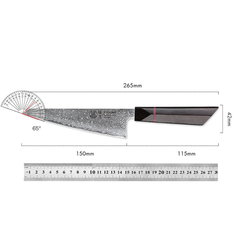 Couteau Forgé Damas Dimensions