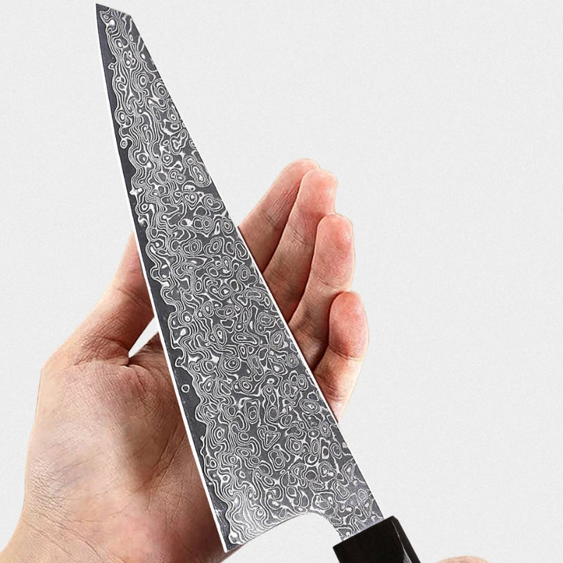 Couteau Forgé Damas en main