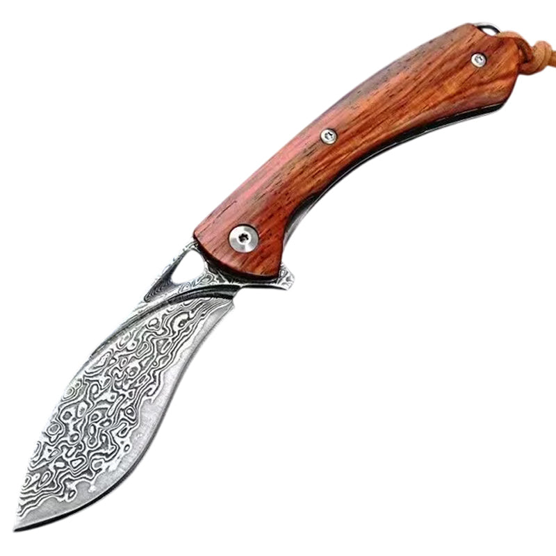 Couteau Kukri Damas Bois