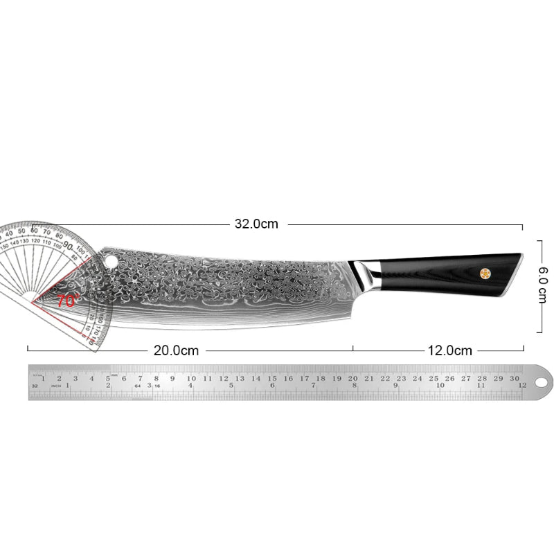 Couteau avec Lame Damas Personnalisée Dimensions