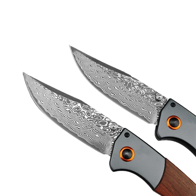 Couteau Lame Damas Pliant Lame