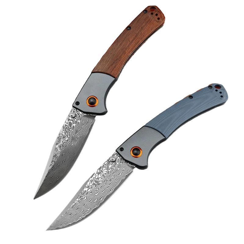 Couteau Lame Damas Pliant 