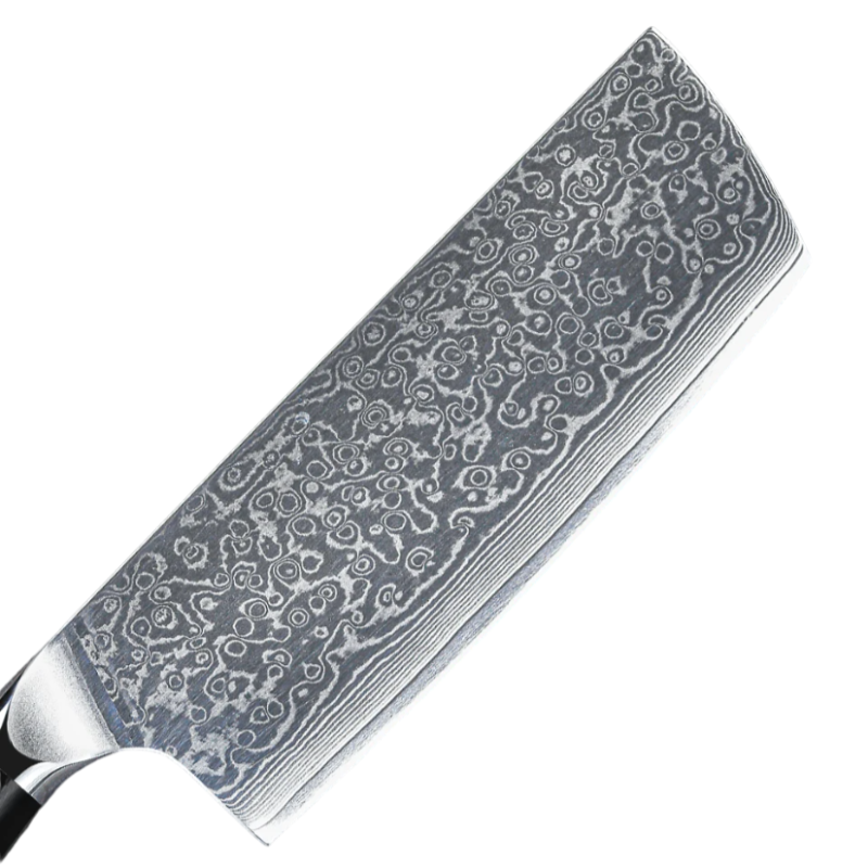 Couteau Nakiri Japonais Acier Damas Lame 