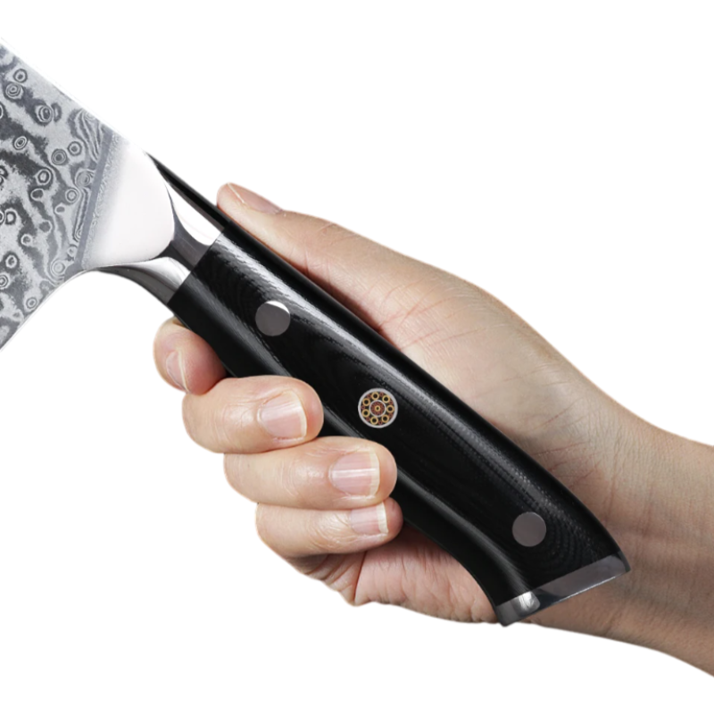 Couteau Nakiri Japonais Acier Damas Manche