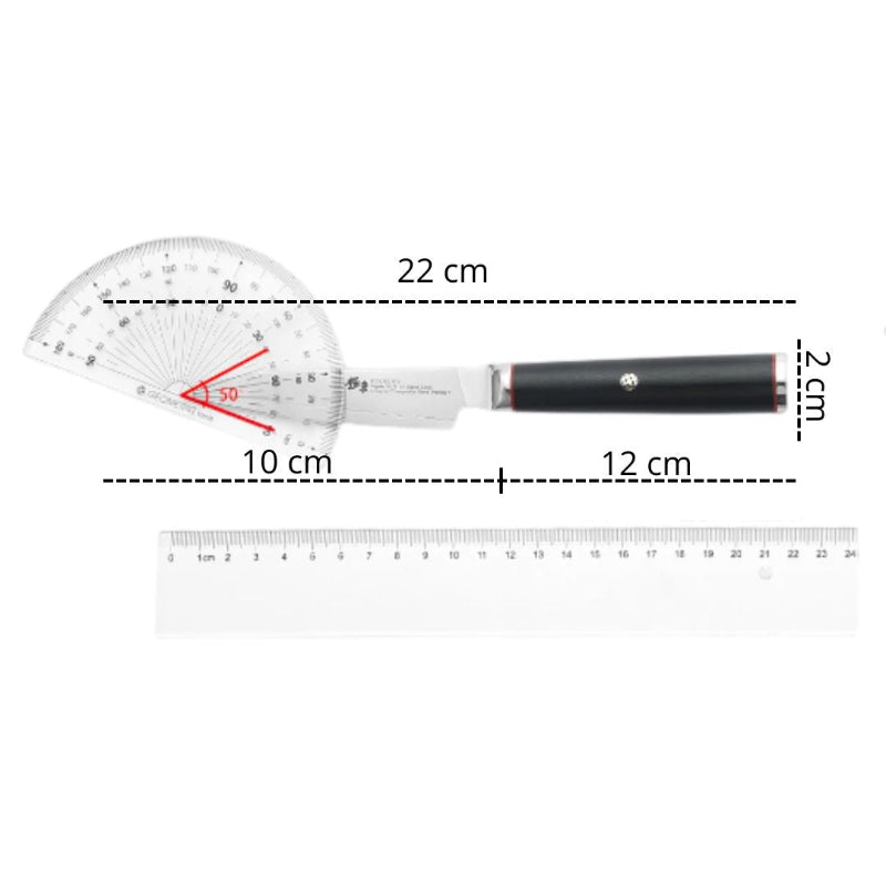 Couteau d'Office Cuisine avec Lame Damas 10cm Dimensions