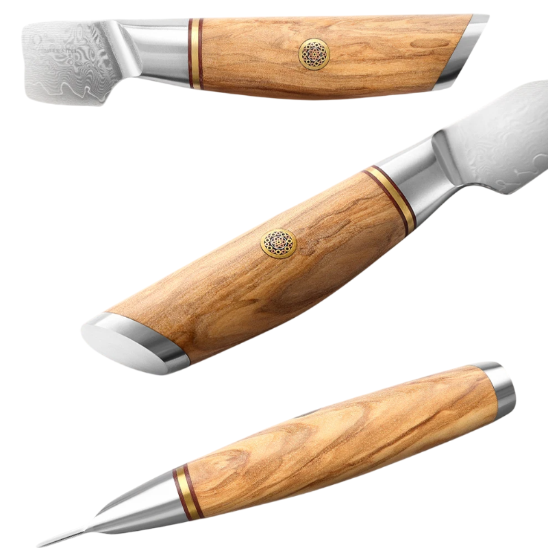 Couteau d'Office Japonais Damas Détails Manche