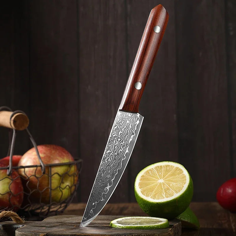 Couteau d'Office avec Lame Damas Planté