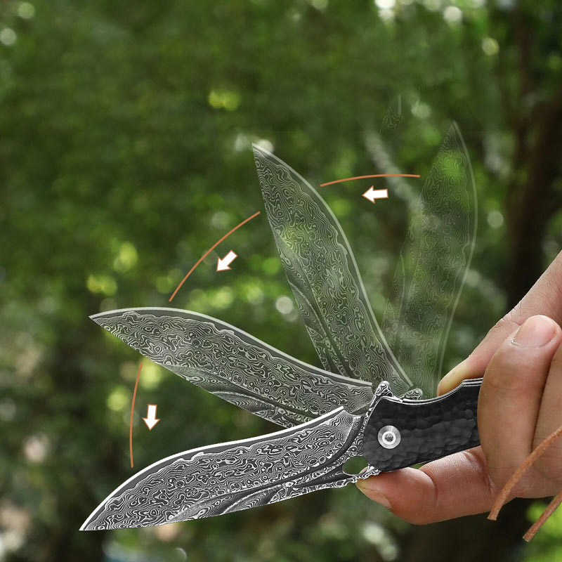 Couteau Pliant Damas VG10 Pliage