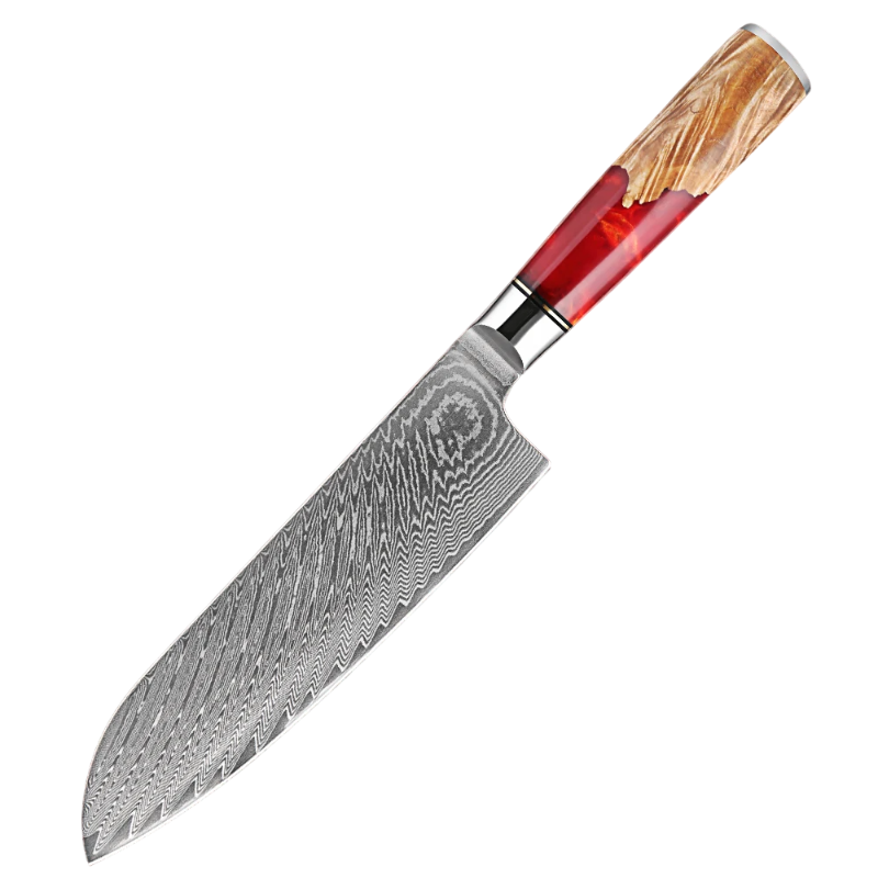 Couteau Santoku en Acier Damas