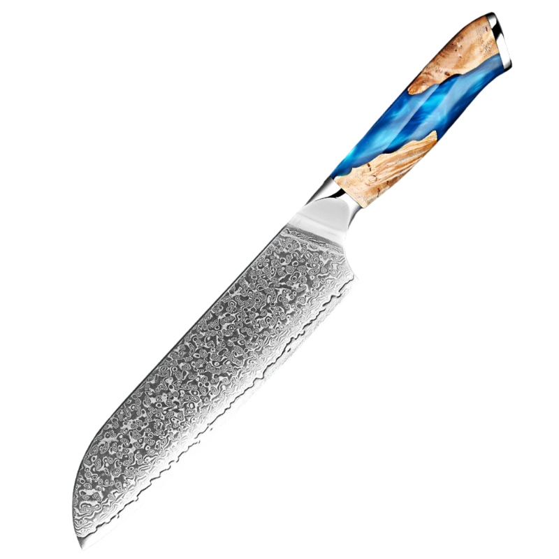 Couteau Santoku Lame Acier Damas