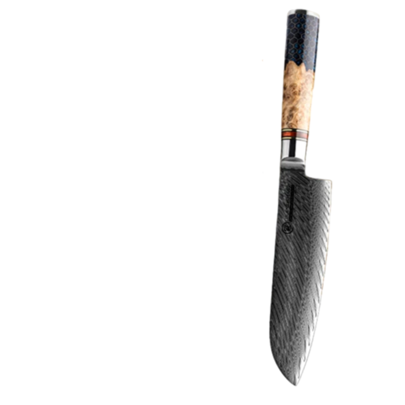 Couteau Santoku Lame Damas Droit