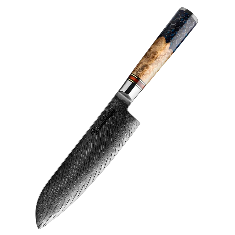 Couteau Santoku Lame Damas