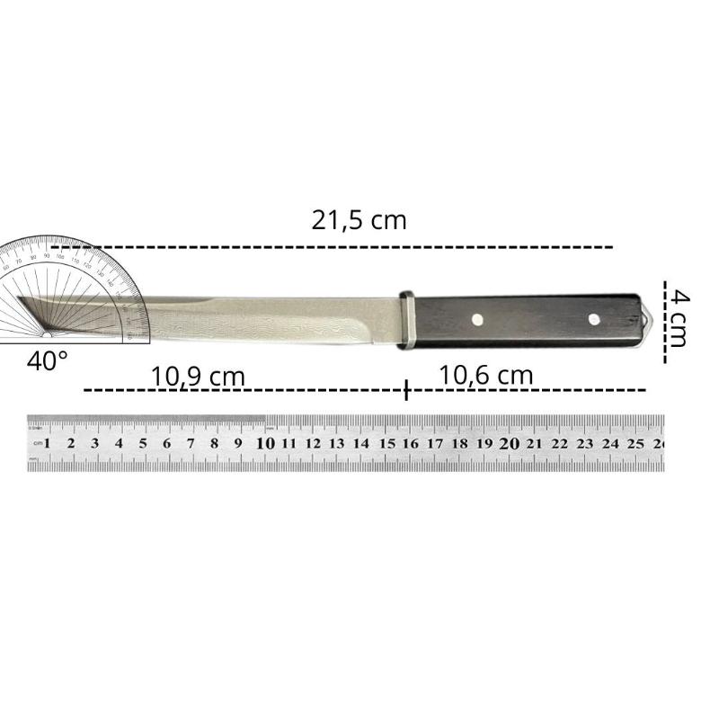 Couteau Tanto Acier Damas Dimensions