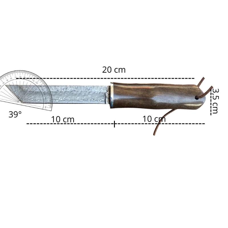 Couteau Tanto Damas en Bois Dimensions