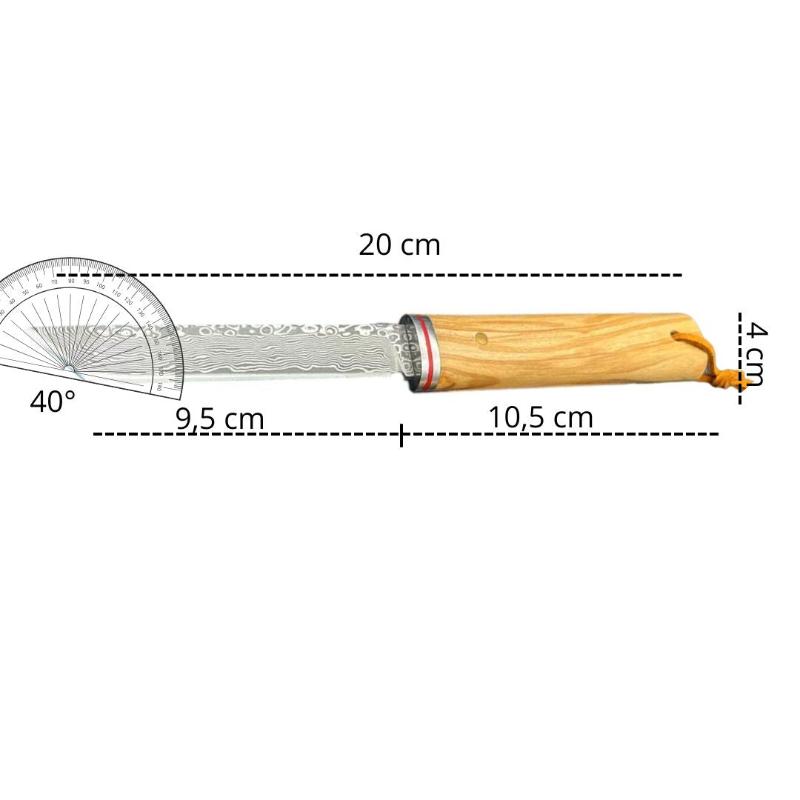 Couteau Tanto Japonais Lame Damas Dimensions