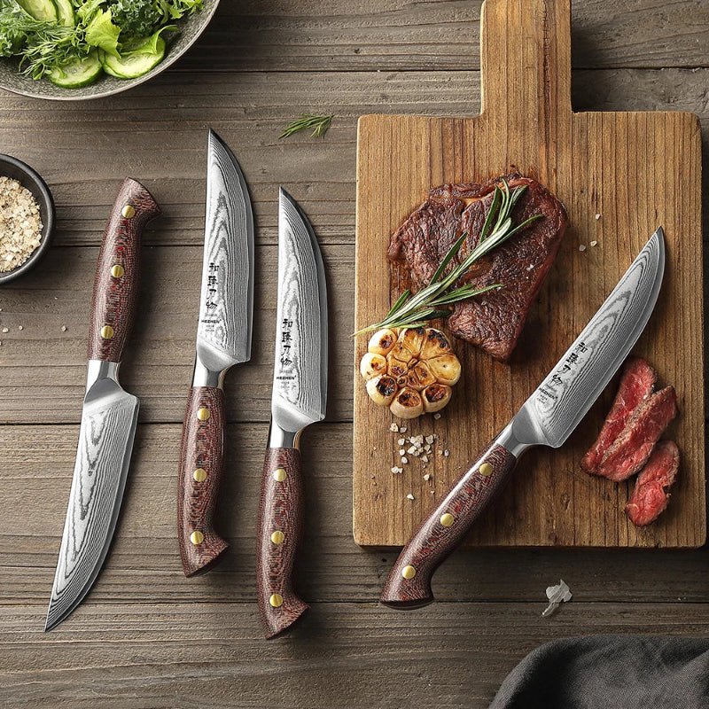 Couteaux à steak avec Lame de Damas Présentation